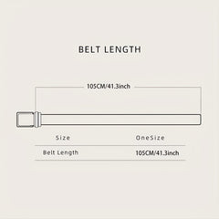 Pin Buckle PU Leather Belt for Men Women