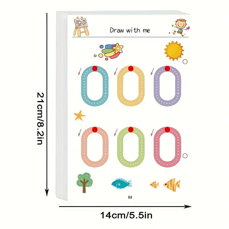 Kids Tracing Letters Numbers Flashcards & Coloring Book