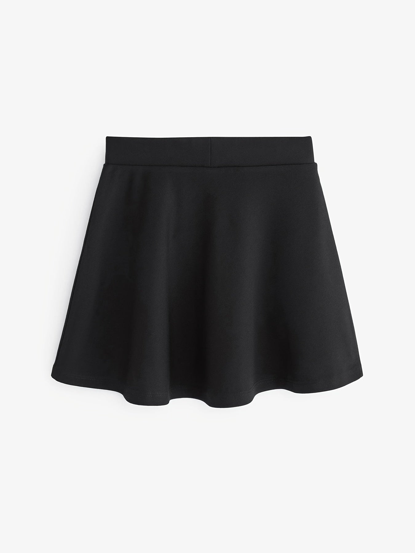 Girls High Waist Flared Knit Skirt For Kids