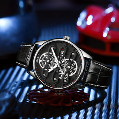 KUERST Double Press Butterfly Buckle Automatic Mechanical Watch