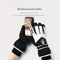 Men's Warm Non-slip Touch Screen Gloves Winter Skiing Waterproof Gloves