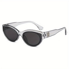 Cat Eye Sunglasses Oval Frame Wrap Around Glasses UV400