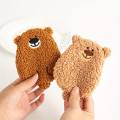 Plush Cartoon Bear Coin Purse, Headphone Case, Lipstick Storage Bag