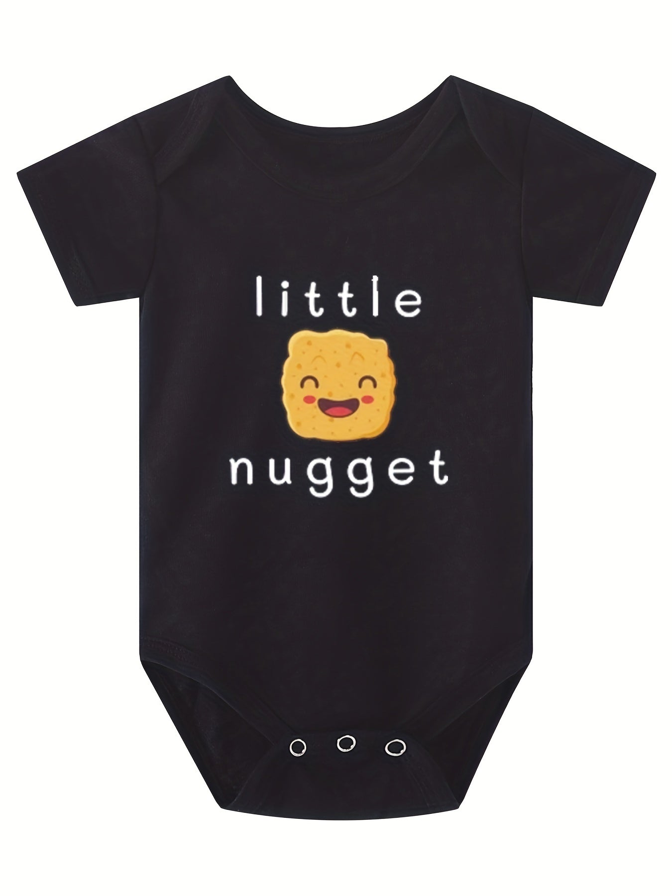 Baby Girls Casual Little Nugget Short Sleeve Round Neck Onesie Clothes