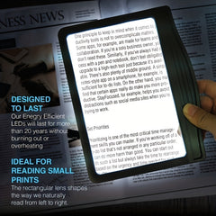 5X Magnifying LED Page Magnifier with 12 Anti-Glare Adjustable LED Lights