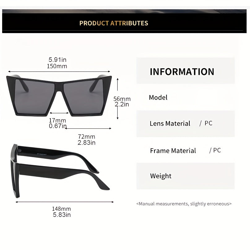 Y2K Large Cat Eye Sunglasses Gradient UV400 Sun Shades
