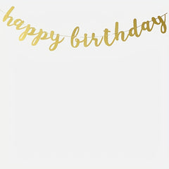 Cardboard Happy Birthday Party Flag Decoration Supplies