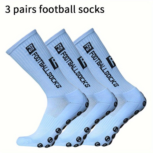 3 Pairs Men's Mid Crew Sport Socks Sweat Absorbing Comfy Breathable Socks