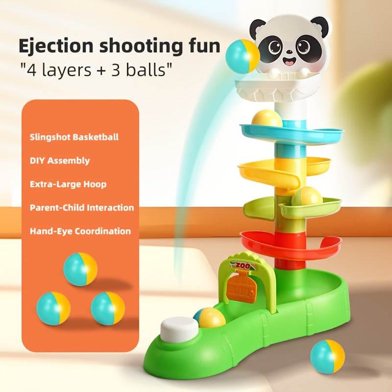 Educational Marble Run Toy for Kids Colorful Rolling Bead Skyscraper