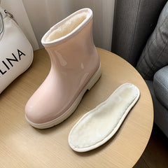 Waterproof Plush Lined Snow Boots Heighten Non Slip Winter Water Boots
