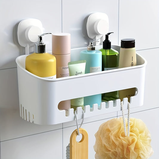 Suction Cup Shower Caddy No Drilling Removable Shower Shelf