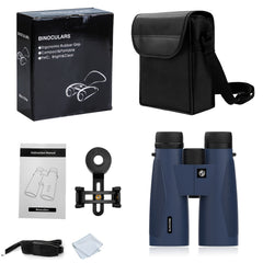 10x50 HD Binoculars Wide Field Vision Bird Watching Travel