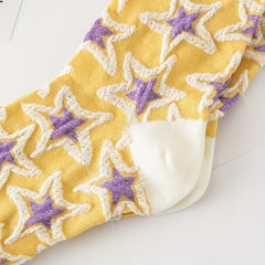 5 Pairs Star Print Socks Women's Stockings