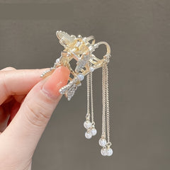 Faux Pearl Butterfly Hair Claw Pendant Head Jewelry Hair Accessories