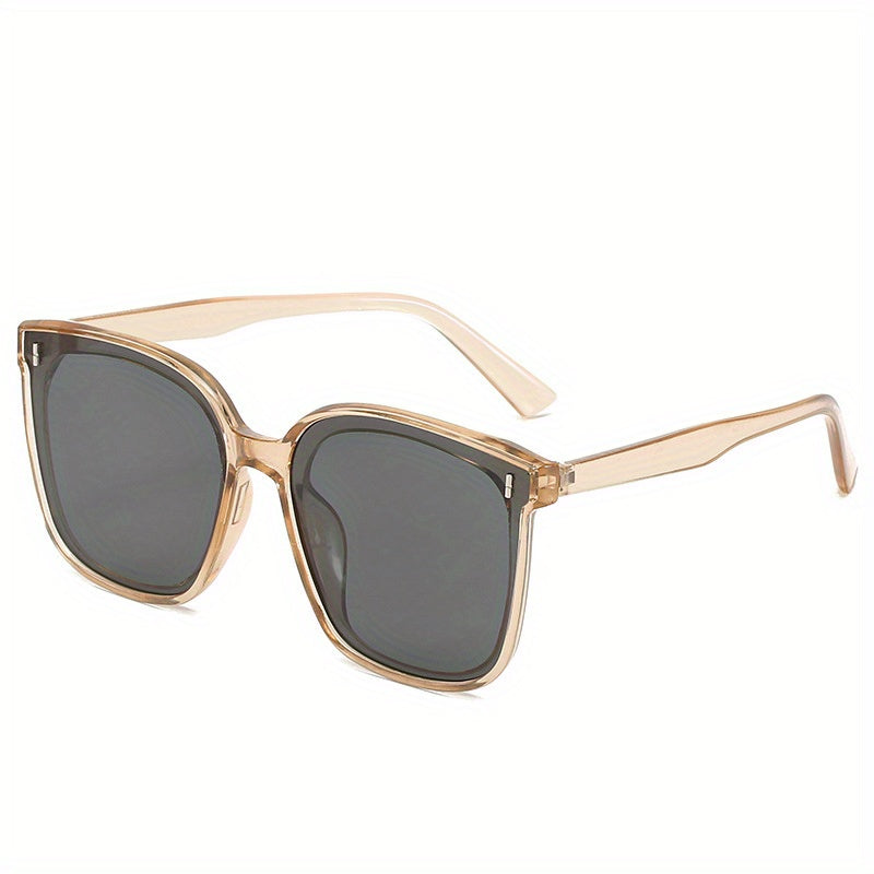 Oversized Cat Eye Sunglasses Square Frame Rivet Decor UV400