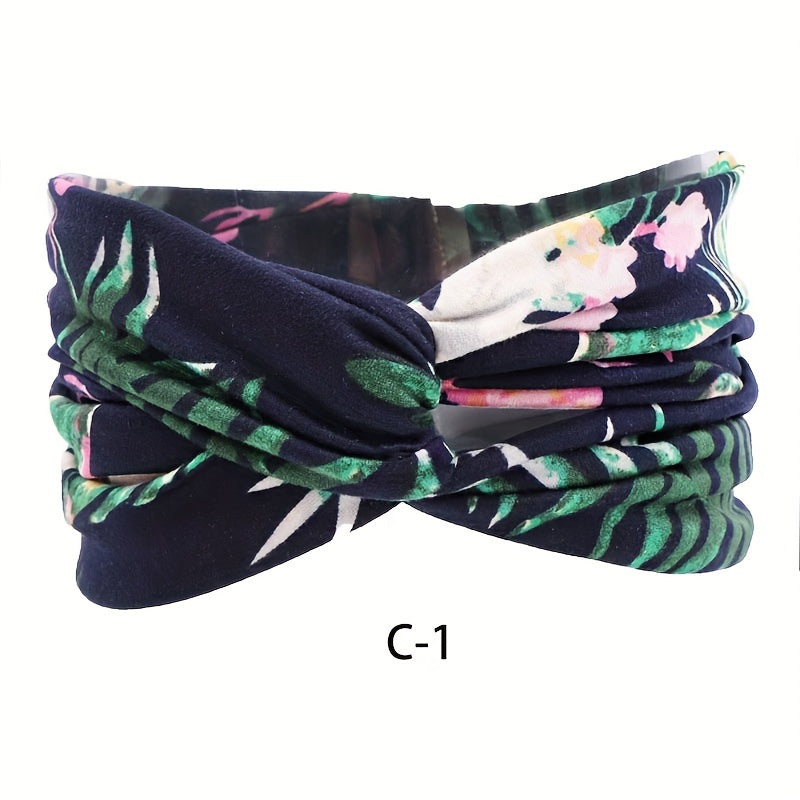 Bohemian Style Stretchy Cross Knot Sports Headband