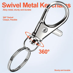 40PCS Swivel Snap Hooks and Key Rings DIY Keychain Making Kit