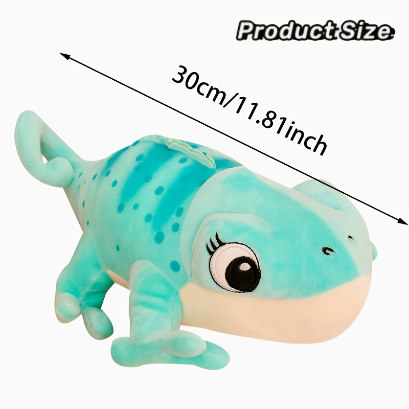 11in Plush Chameleon Stuffed Animal Soft Fabric Orange Green Halloween