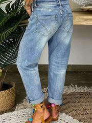  Cut Out Denim Pants