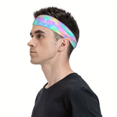 Rainbow Breathable Headband Men Women Sport Fitness Casual