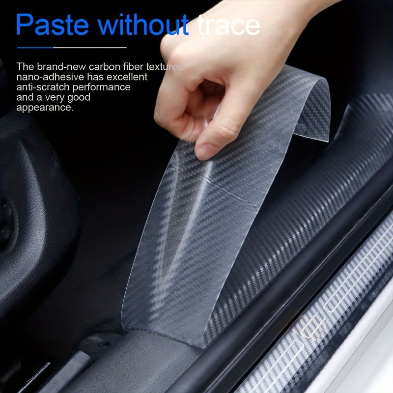 3m Carbon Fiber Car Sticker Door Edge Transparent Film Anti Scratch