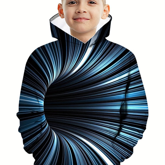 3D Pattern Print Boys Sweatshirt Casual Hoodie for Spring Fall