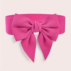 Wide Bowknot Waist Belt Elastic Waistband for Women