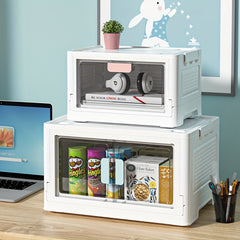 Folding Storage Box Single Double-sided Door Storage Box Transparent