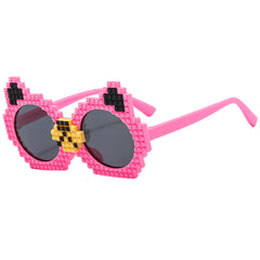 Girls Cartoon Pixel Kitten Sunglasses Soft Silicone Polarized Decorative