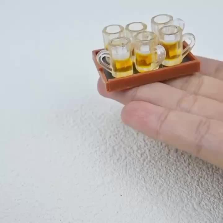 Beer Mugs 1:12 Scale Dollhouse Accessories ABS Material Mixed Simulation Beer Mo