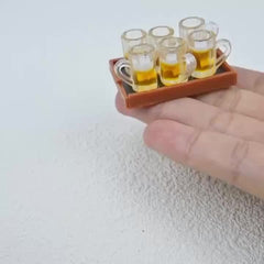 Beer Mugs 1:12 Scale Dollhouse Accessories ABS Material Mixed Simulation Beer Mo