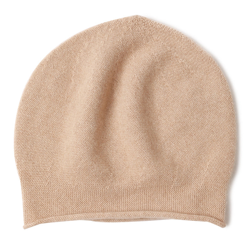 100% Cashmere Beanie Winter Hats Solid Knit Unisex Hat
