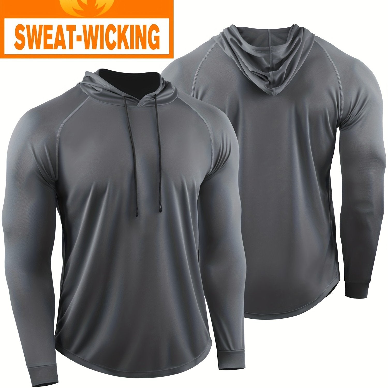 Men's Basketball T-Shirt Hooded Sweater Long Sleeve Running Fitness Suit