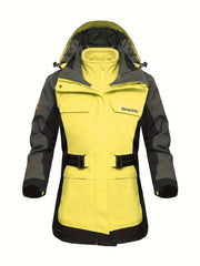 Women's 3-in-1 Winter Ski Jacket Thermal Hooded Windproof Sports Coat