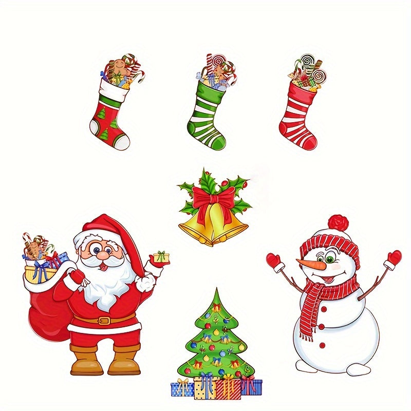 Christmas Garage Door Stickers Cartoon Car Body Magnetic Suction Decor