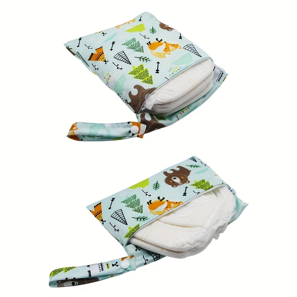 Bear Print Diaper Bag Set - Cute and Functional