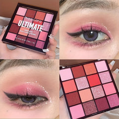 Purple Eyeshadow Palette Glitter Finish Waterproof Cosmetics