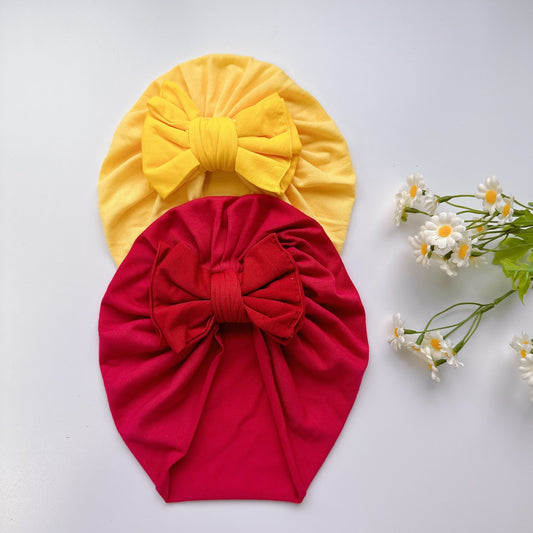 Soft Bowknot Turban for Baby Girls