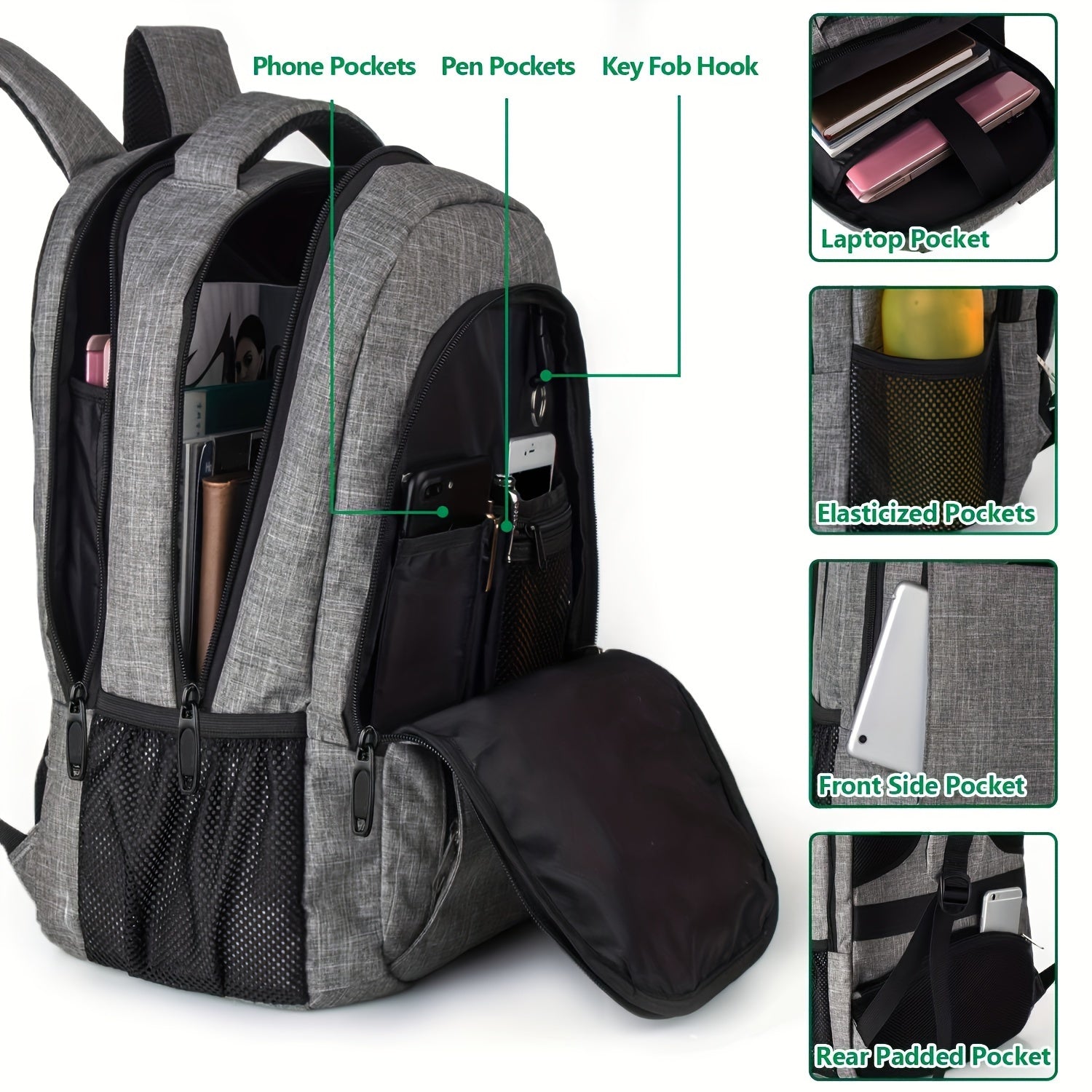 Spacious Laptop Travel Backpack Business Bag