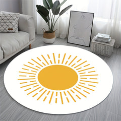 Round Pattern Area Rug Living Room Bedroom Decor Carpet Soft Non-slip Floor Mat