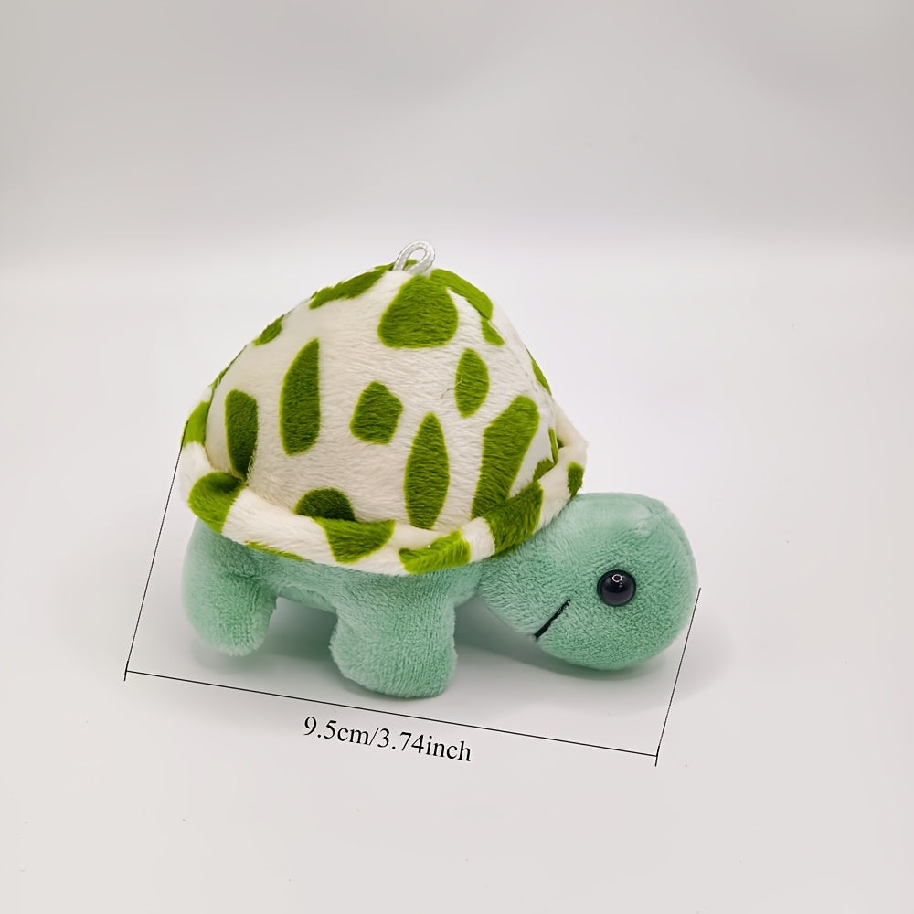 Soft Plush Turtle Toy with Block Shell & Posable Legs