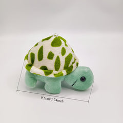 Soft Plush Turtle Toy with Block Shell & Posable Legs