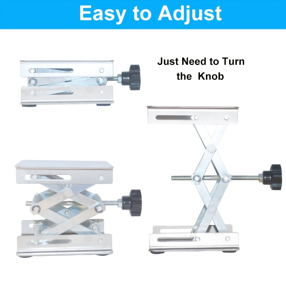 Stainless Steel Lab Jack Stand Table Lift 1.8-6.1 Inch