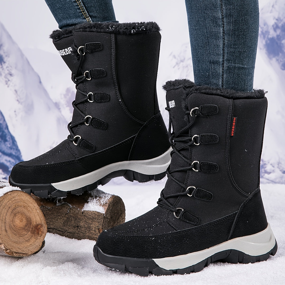 Furry Thermal Snow Boots for Fall Winter Keep Warm