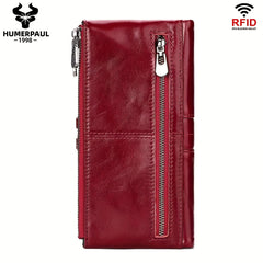 HUMPAUL RFID Blocking Leather Wallet Clutch