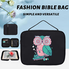 Cartoon Owl Print Bible Bag Handbag