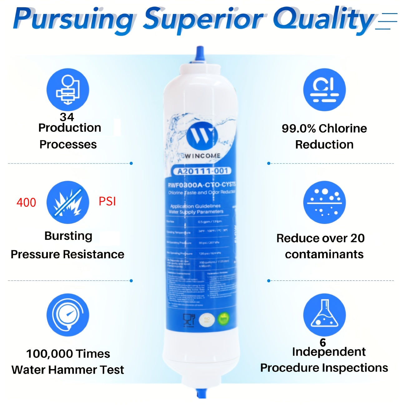 1pc Refrigerator Water Filter for KZ019 S Gxrtkr