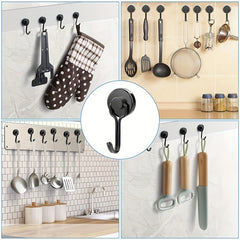 Neodymium Magnet Hooks Anti Rust Heavy Duty for Indoor Outdoor Hanging