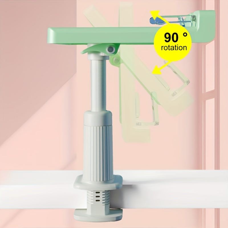 Deskside Bookshelf with Lift Function, Rotating Green Office Bookshelf