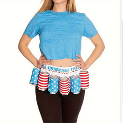 Portable Beverage Holder with Creative Print, Party Accessory